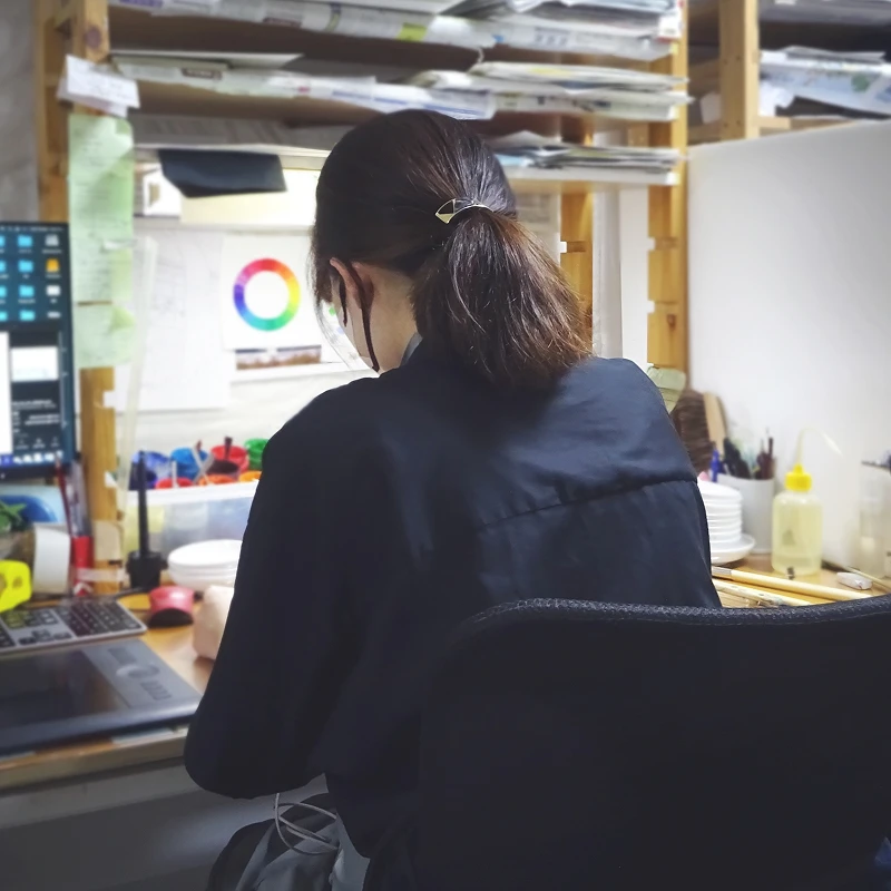 荒武さん 制作スタッフ、20歳代後半、福岡スタジオ勤務・⼊社4年⽬